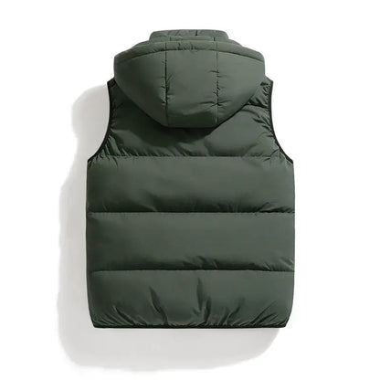 Chaleco ThermoShield – Sin Mangas con Capucha Desmontable